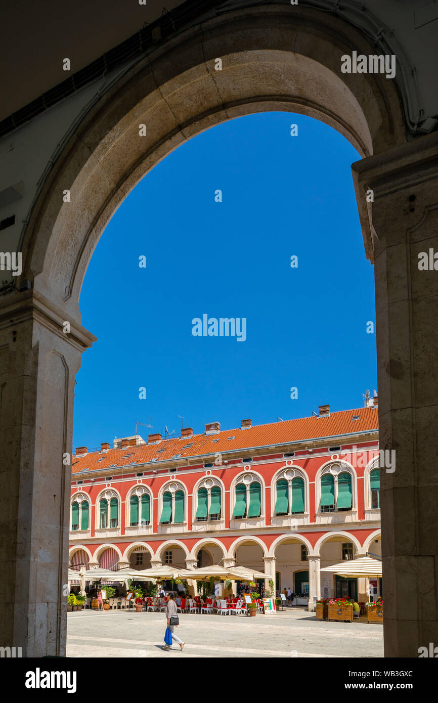Republic Square, Split, Dalmatian Coast, Croatia, Europe Stock Photo