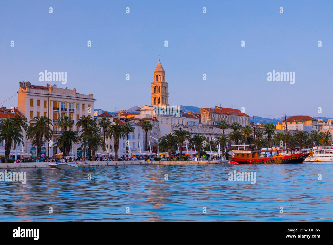 Split Harbour, Split, Dalmatian Coast, Croatia, Europe Stock Photo