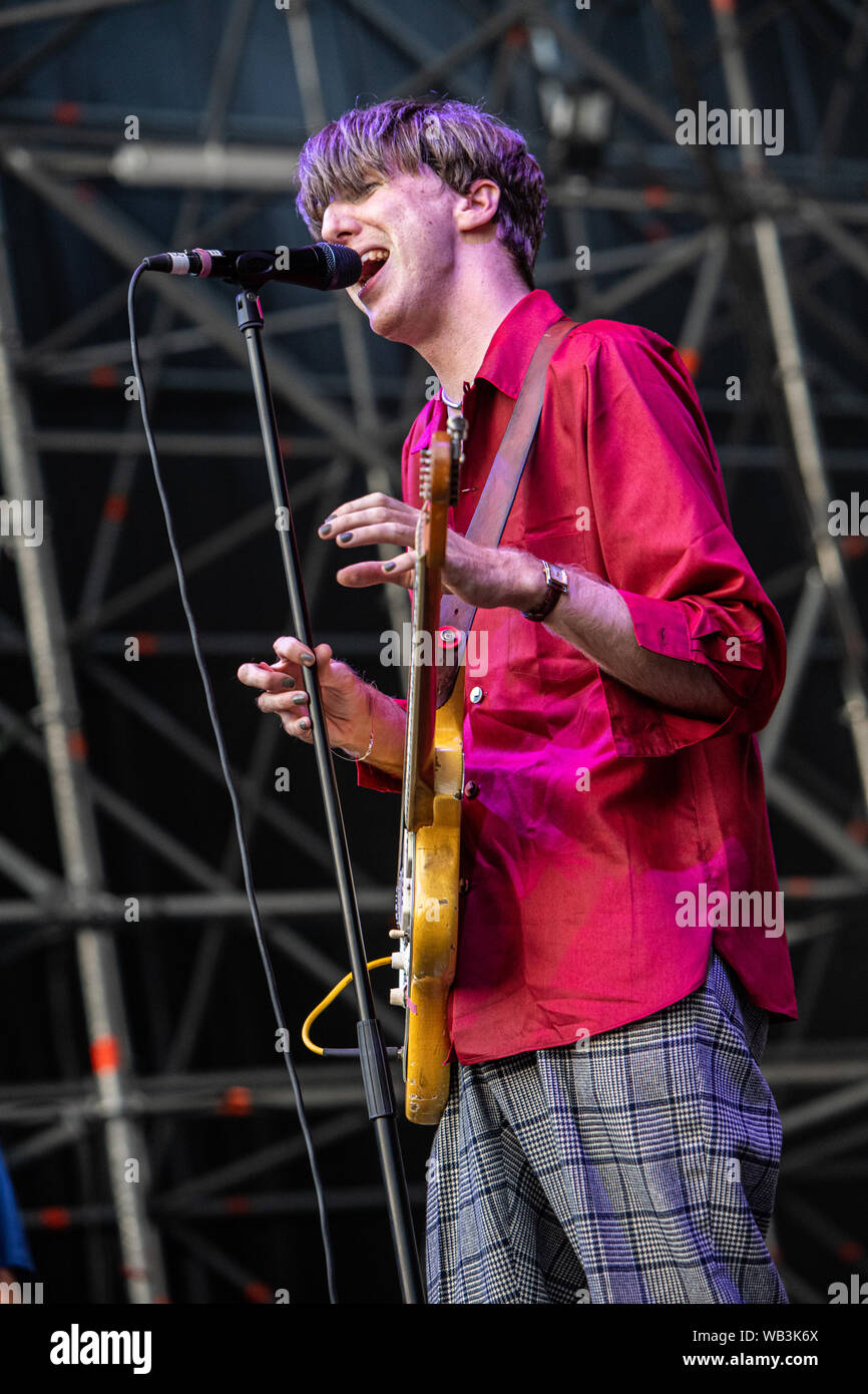 Turin Italy. 23 August 2019. The American rock band DEERHUNTER performs live on stage at Spazio 211 during the 'Todays Festival 2019' Stock Photo