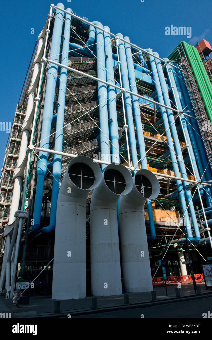 Air vents of Pompidou Centre, Paris, France Stock Photo