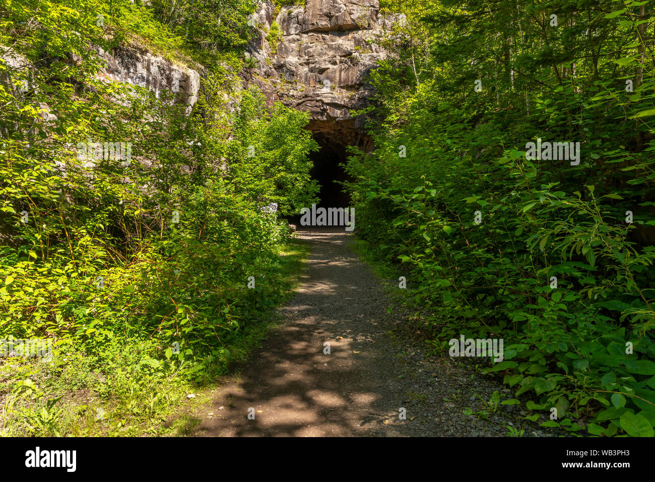 Hiking Trail Through Former Railroad Tunnel Stock Photo Alamy