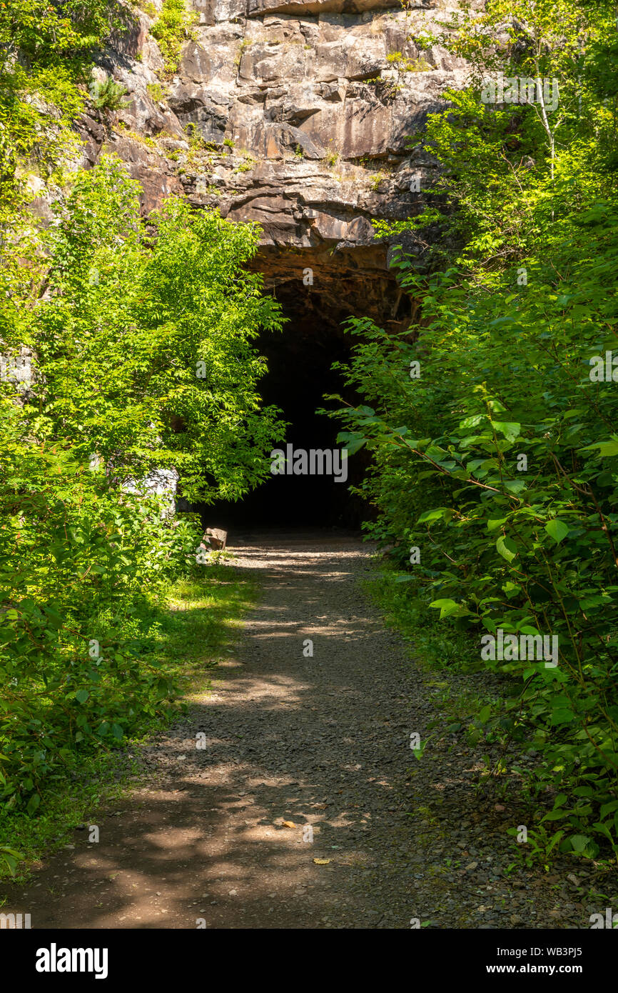 Hiking Trail Through Former Railroad Tunnel Stock Photo Alamy