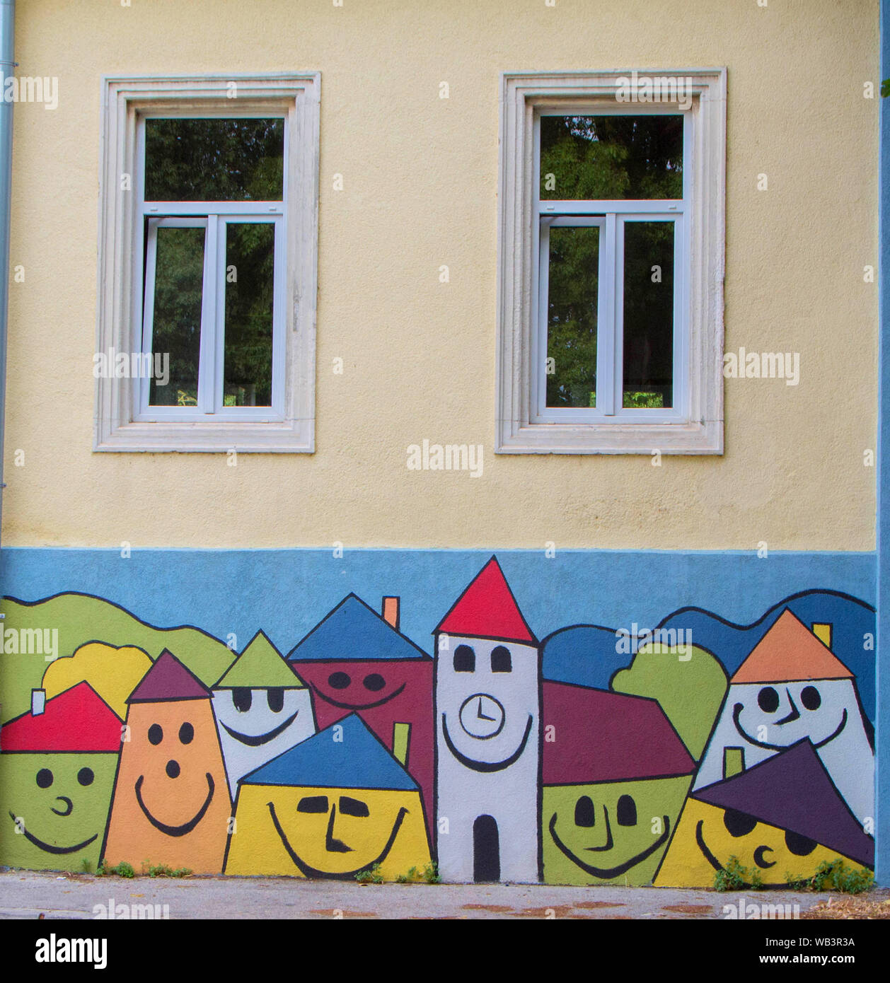 Colorful graphite on the house in the city of Pula, Croatia. - image Stock Photo