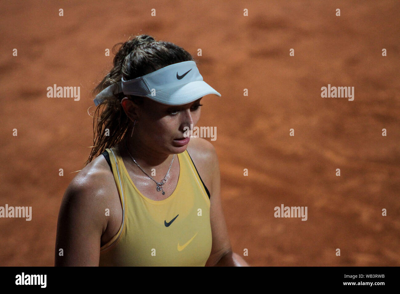 PAULA BADOSA during 30° Palermo Ladies Open 2019 - Semifinals - Kiki Bertens Vs Paula Badosa, Palermo, Italy, 27 Jul 2019, Tennis Tennis International Stock Photo