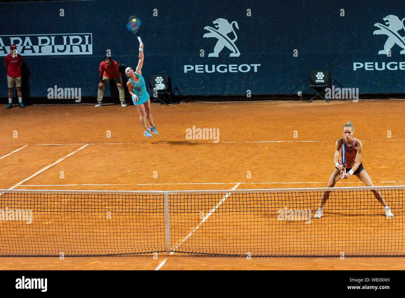 EKATERINE GORGODZE AND ARANTXA RUS during 30° Palermo Ladies Open 2019 - Finals Doppio, Palermo, Italy, 27 Jul 2019, Tennis Tennis Internationals Stock Photo