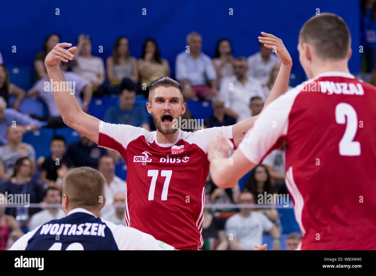 KAROL KLOS during Nations League Men - Italy Vs Polonia, Milano, Italy, 23 Jun 2019, Volleyball Italian Volleyball National Team Stock Photo