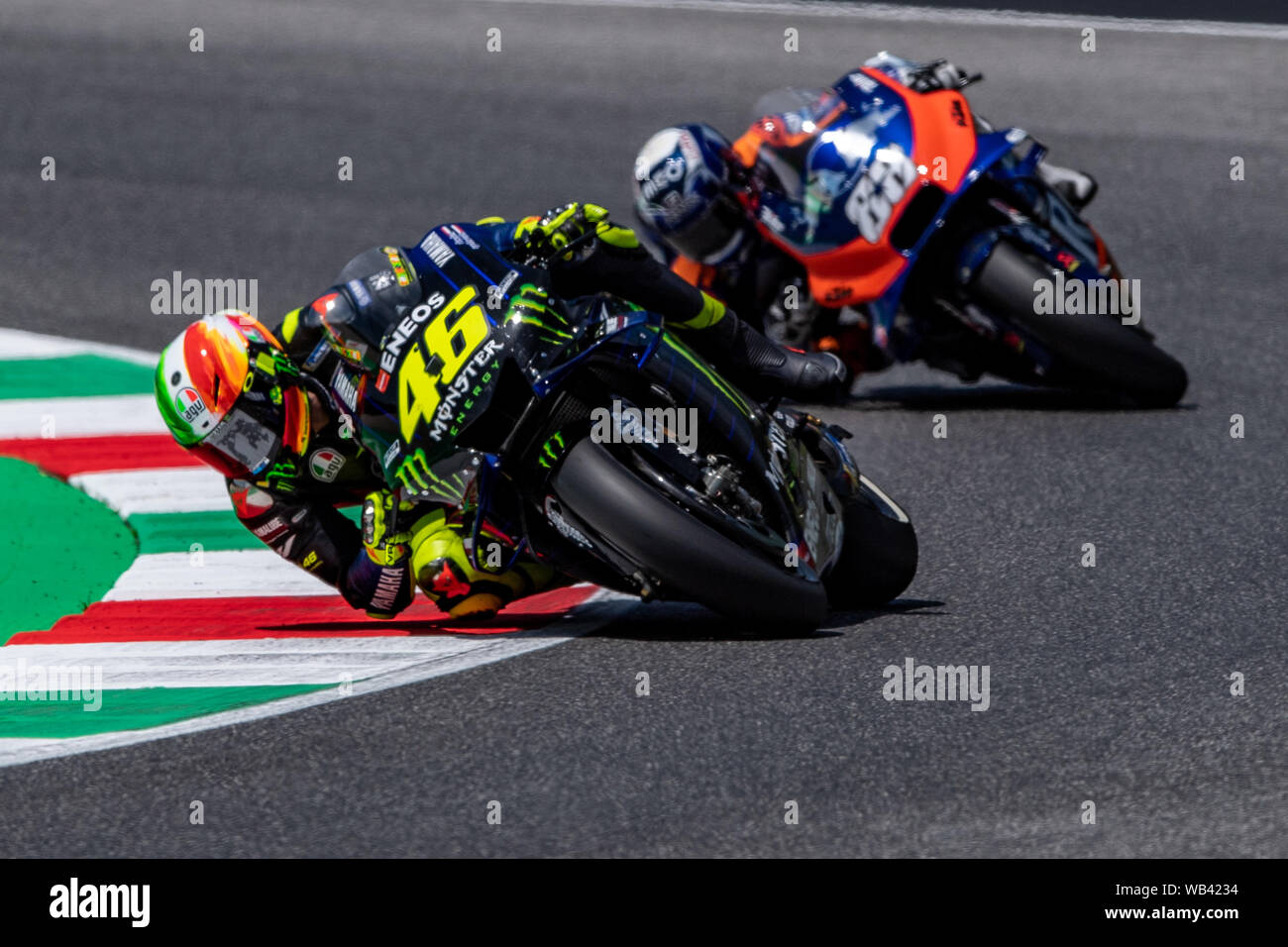 46 VALENTINO ROSSI DURING LA Q1 during Grand Prix Of Italy 2019 - Mugello -  Q1 And Q2, Mugello, Italy, 01 Jun 2019, Motors MotoGP Stock Photo - Alamy