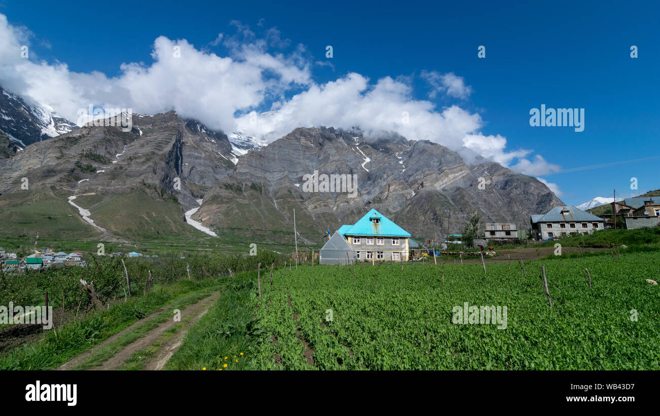 Photo of Village in Lahaul in Himalayas - Stock Photo