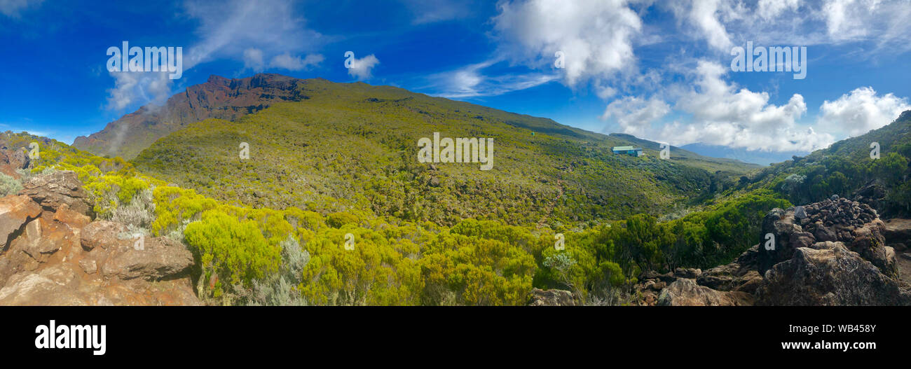 view on mountain piton des neiges on la reunion island Stock Photo Alamy