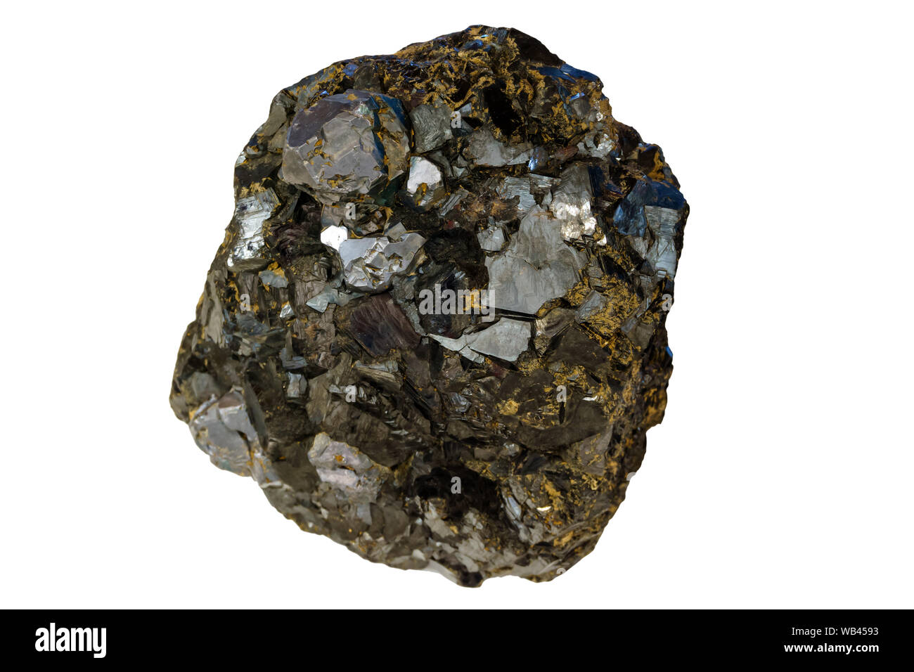 hematite iron ore piece isolated on white background Stock Photo
