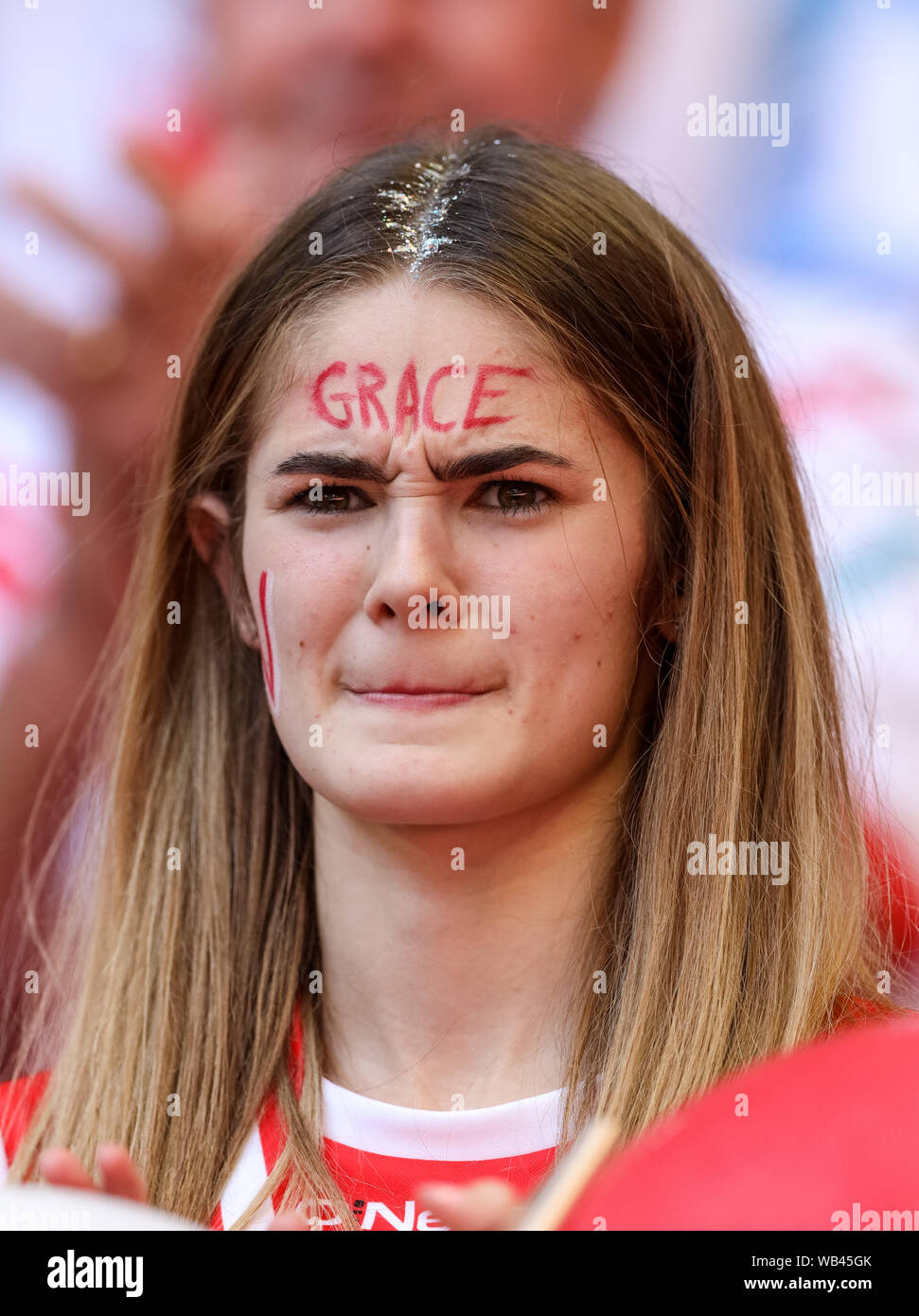 St Helens fans during the Coral Challenge Cup Final at Wembley Stadium
