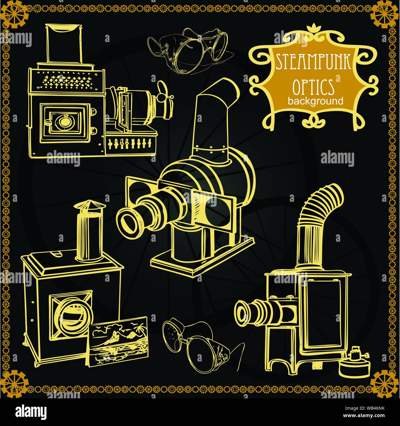 Steampunk abstract Stock Vector Images - Alamy