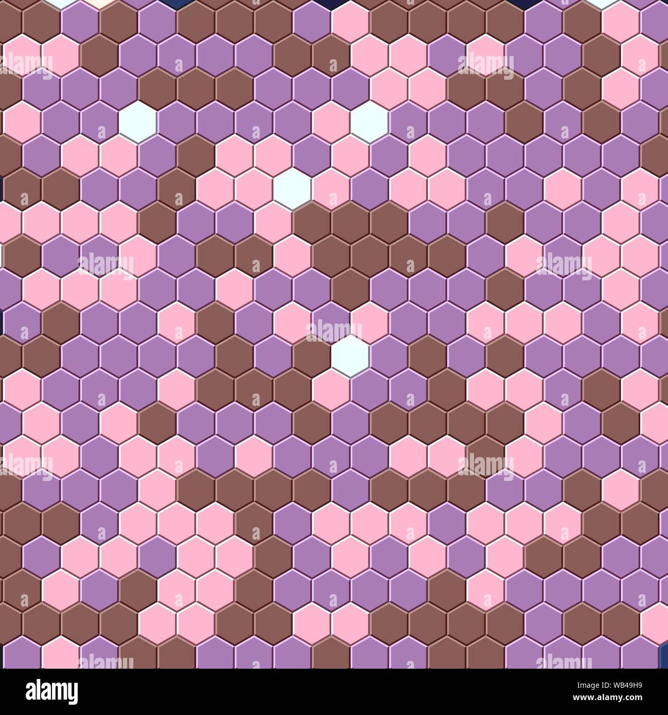 Honeycomb pink grid seamless background or Hexagonal cell texture Stock Photo