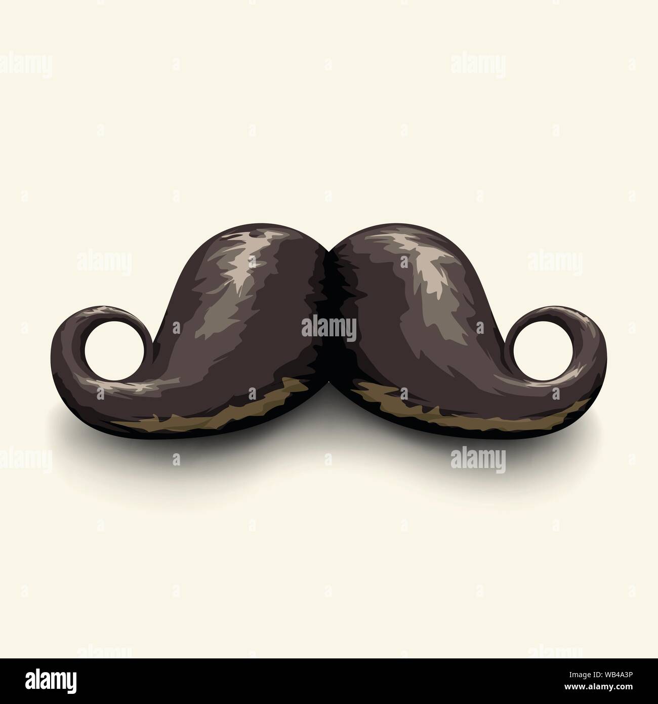 black swirl mustache with shadow Stock Vector Image & Art Alamy
