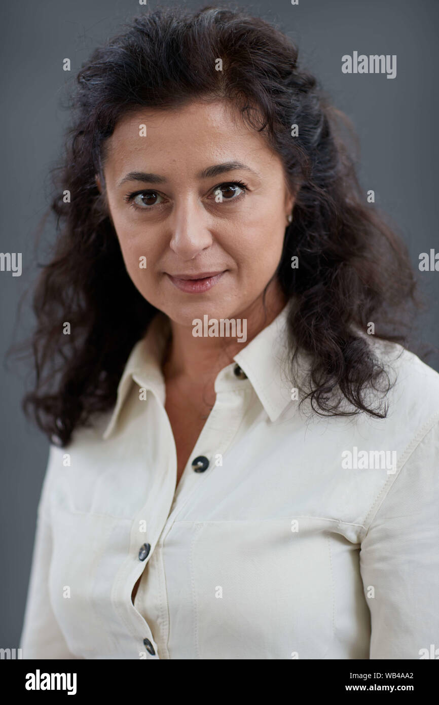 Edinburgh, Scotland, United Kingdom, 24 August 2019. Edinburgh International Book Festival. Photo call: Ece Temelkuran.  Credit Andrew Eaton/Alamy Stock Photo