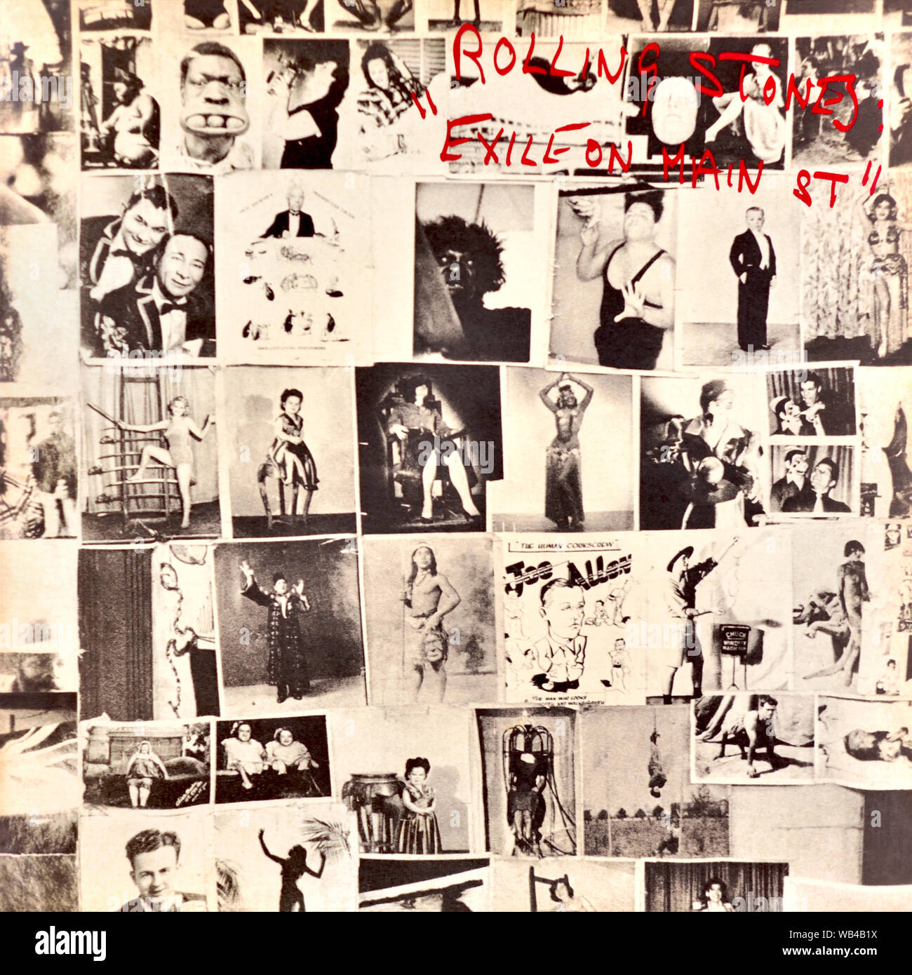 The Rolling Stones - original vinyl album cover - Exile On Main St. - 1972 Stock Photo