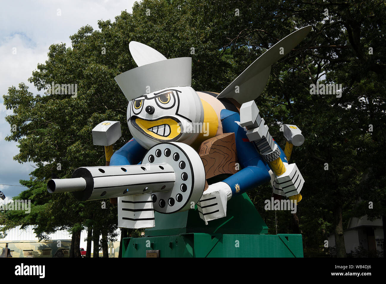 Seabee statue in front of museum Stock Photo Alamy