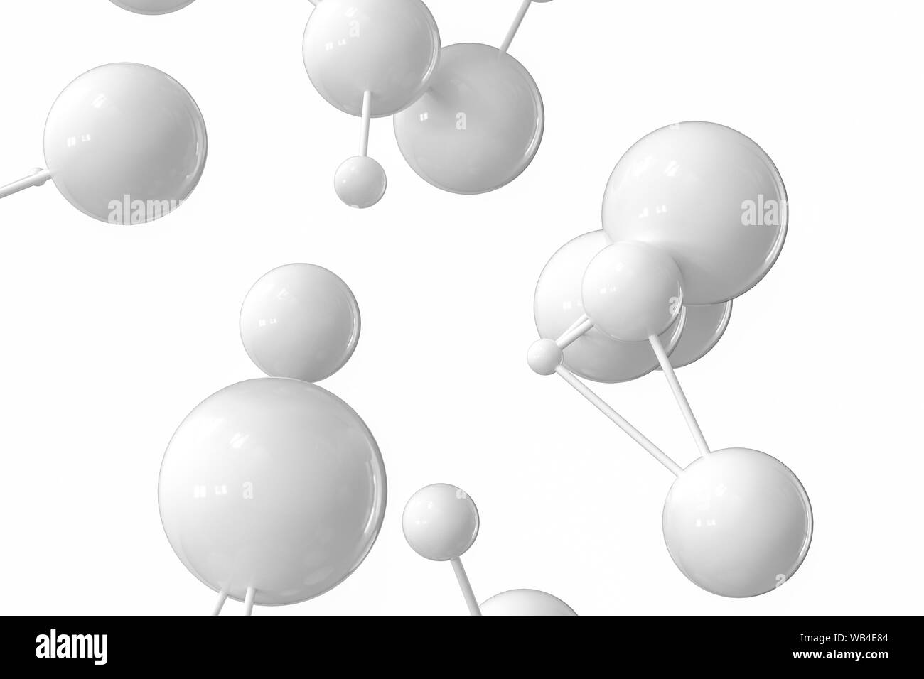 Gene lines and nodes, biological gene structure, 3d rendering. Computer ...
