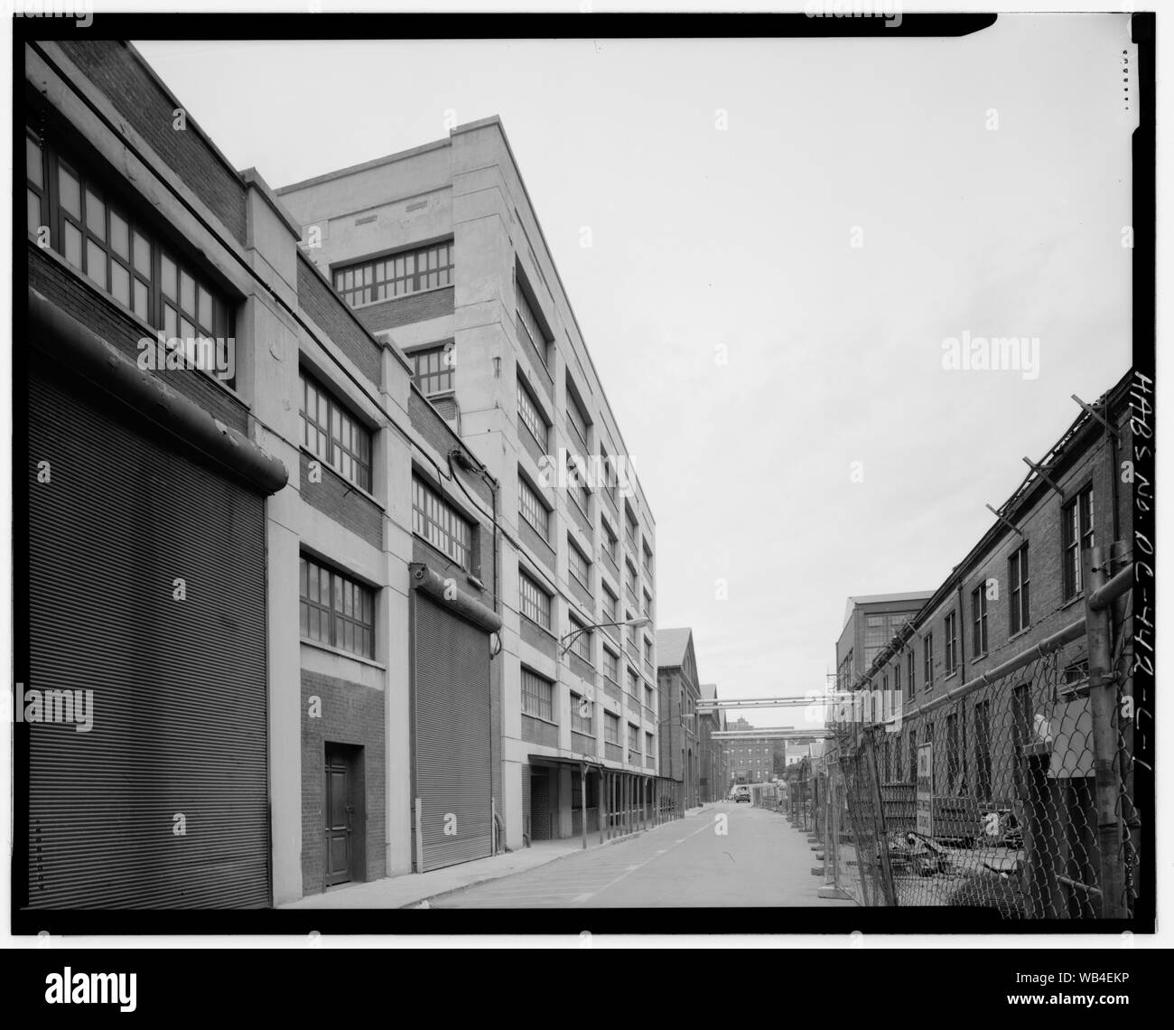 East and North Elevations, looking southwest - Navy Yard, Building No. 143; East and North Elevations, looking southwest - Navy Yard, Building No. 143, Between Isaac Hull & Patterson Avenues, Washington, District of Columbia, DC Stock Photo