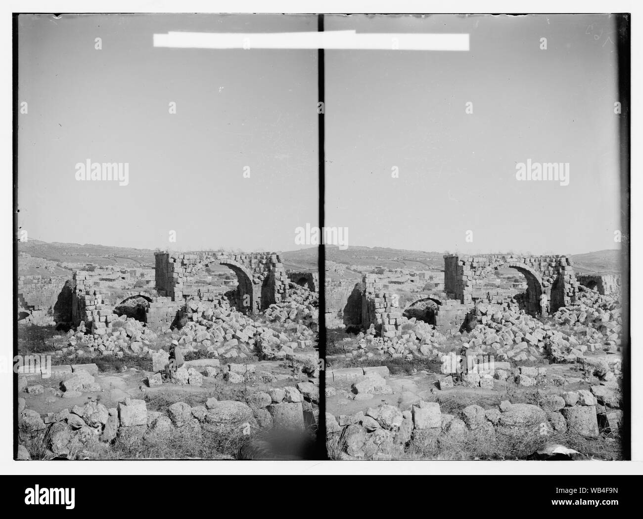 East of the Jordan and Dead Sea. Ruins of Roman bath [Jerash] Abstract/medium: G. Eric and Edith Matson Photograph Collection Stock Photo