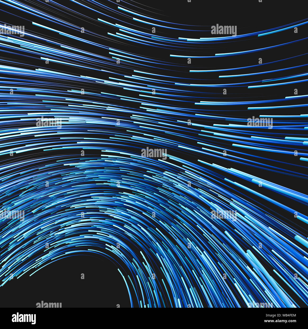 Swirl Computer Blue swirling swirls with gradient lines, 3d rendering. Computer ...