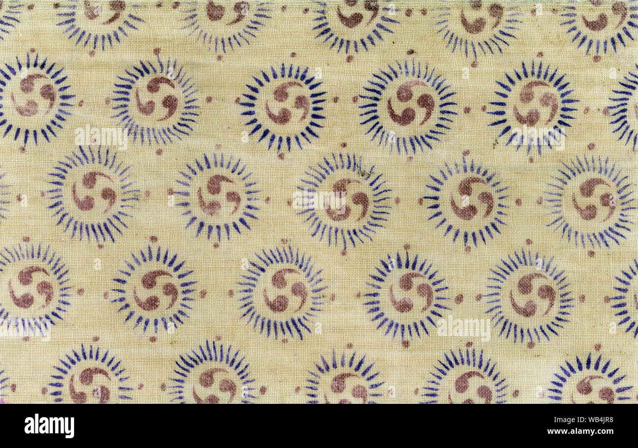 Old Floral Textile Printing Block From Jaipur - Ca 1930 Old Floral Textile Printing Block From Jaipur - Ca 1930