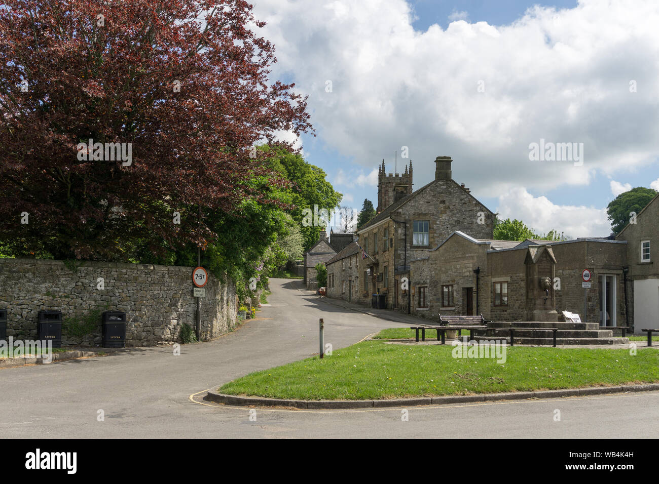 Summer Street Scene In The Pretty Peak District Village Of Hartington Summer Street Scene In The Pretty Peak District Village Of Hartington