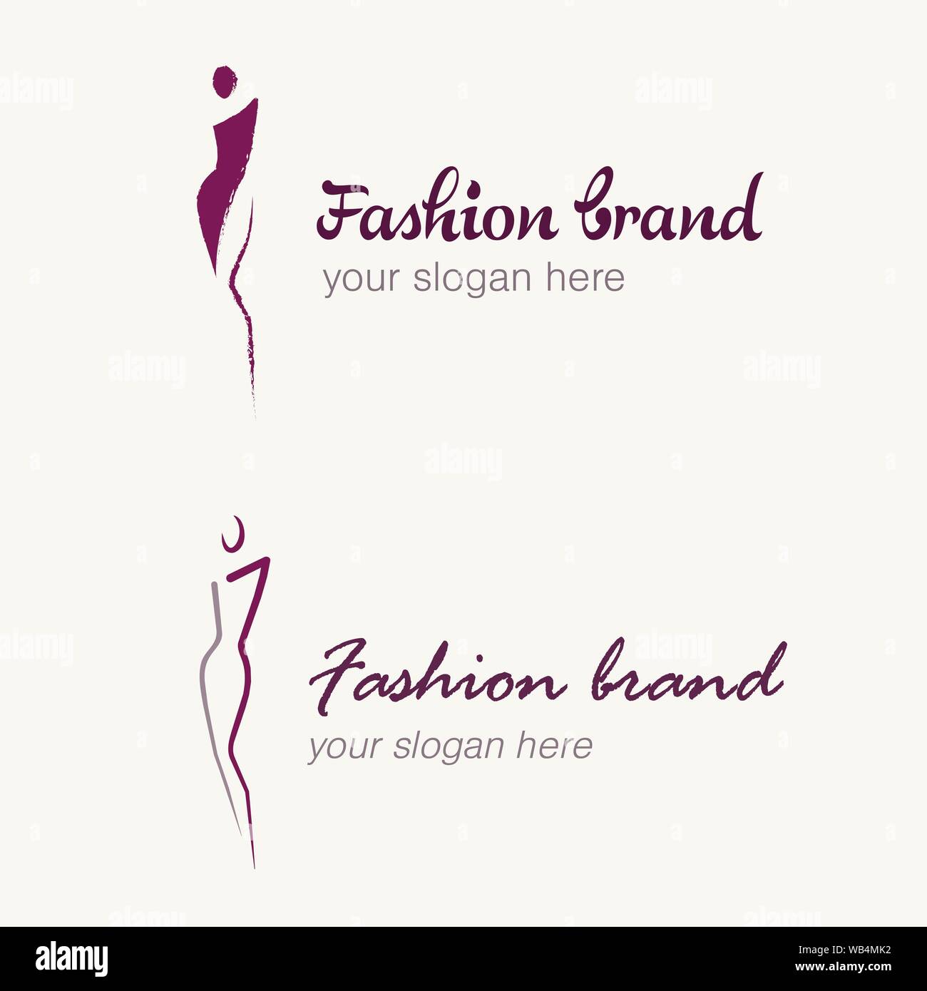 Fashion concept logo. Elegant woman silhouette design vector template ...