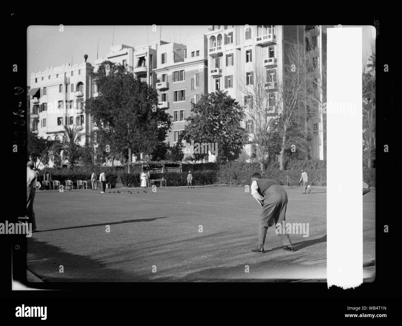 Egypt. Cairo. Gezira Gardens & sports. Bowling grounds Abstract/medium: G. Eric and Edith Matson Photograph Collection Stock Photo