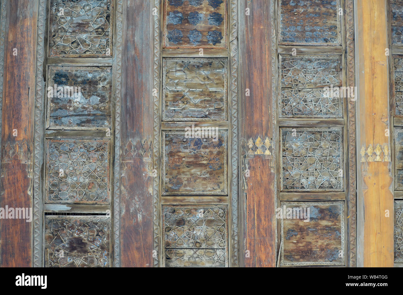 Details Of Exterior Wood Ceilings Of Baland Mosque In Bukhara
