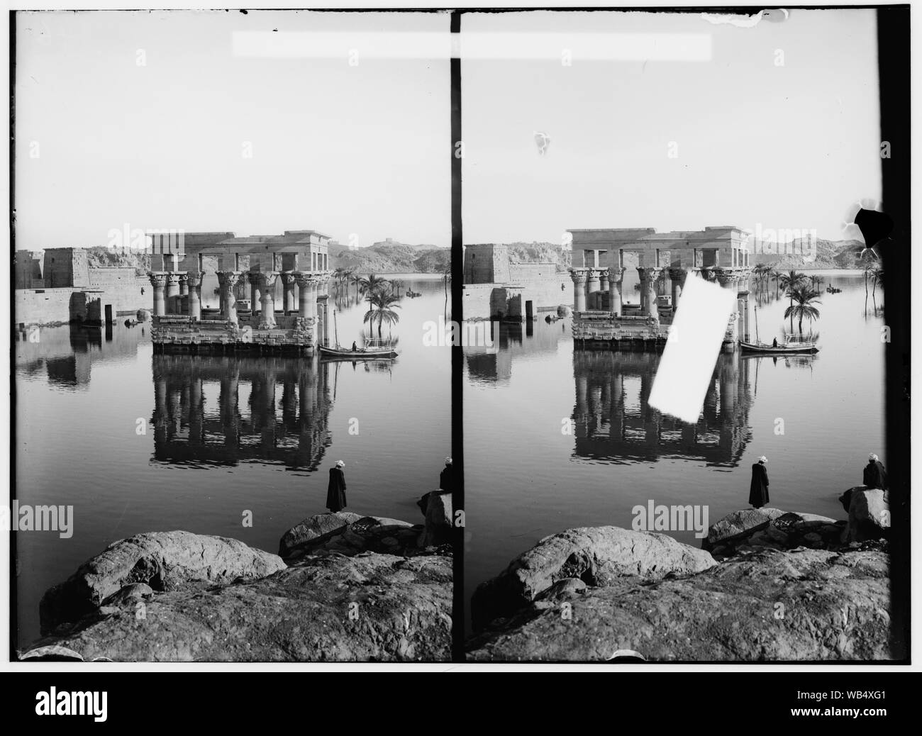 Egyptian views; Assuan and Philae. Kiosk at Philae, looking N. Abstract/medium: G. Eric and Edith Matson Photograph Collection Stock Photo