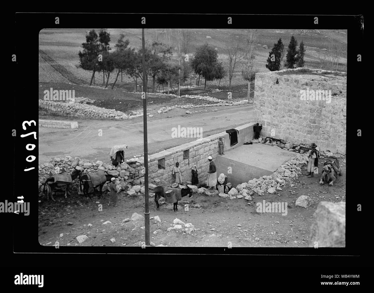 Ein el-Dirweh (Philips fountain) on Hebron road Abstract/medium: G. Eric and Edith Matson Photograph Collection Stock Photo
