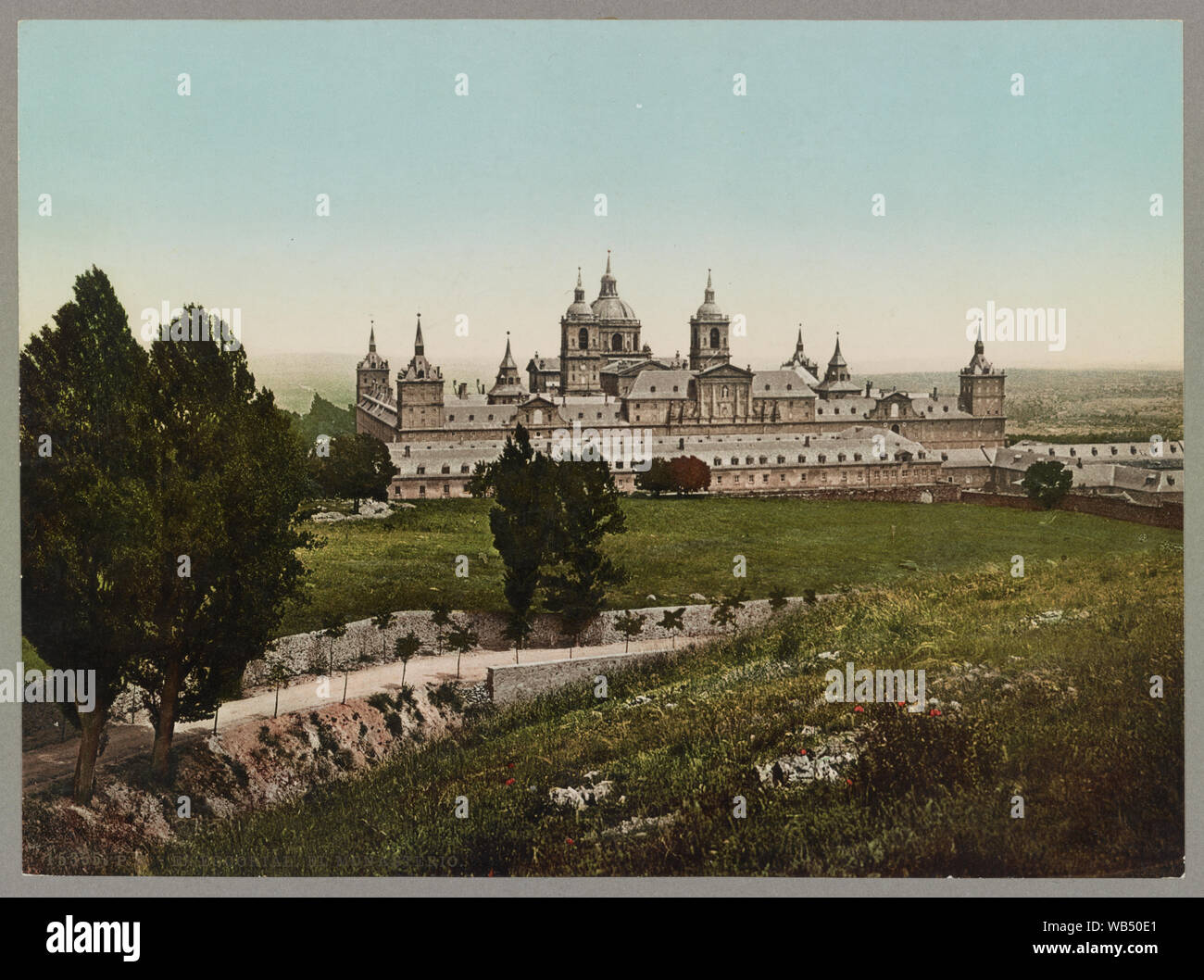 El Escorial. El Monasterio Abstract/medium: 1 print : color photochrom ; sheet 17 x  23 cm. Stock Photo