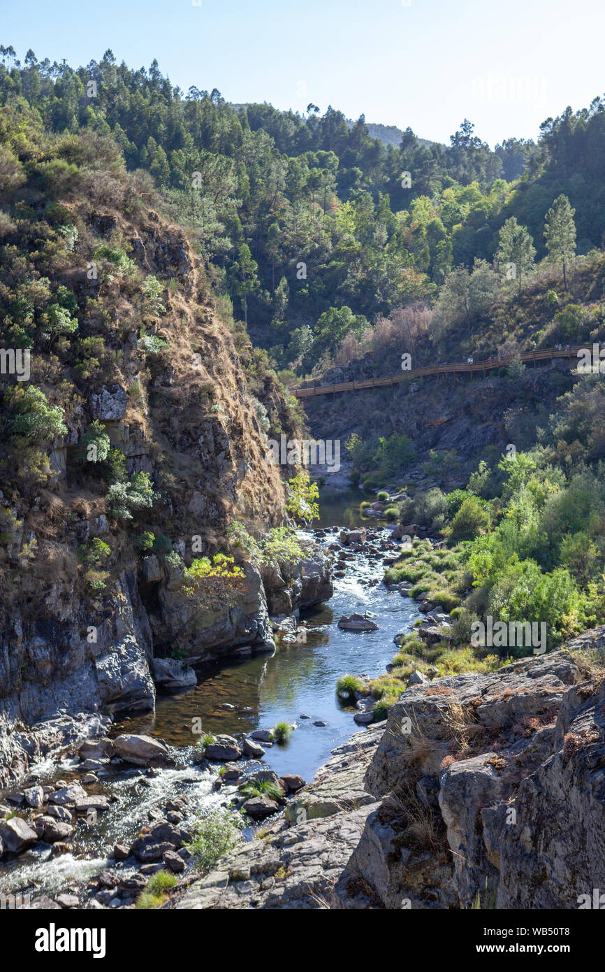 'Passadiços do Paiva' (Paiva Walkways) in the municipality of Arouca, district of Aveiro, Portugal. Stock Photo