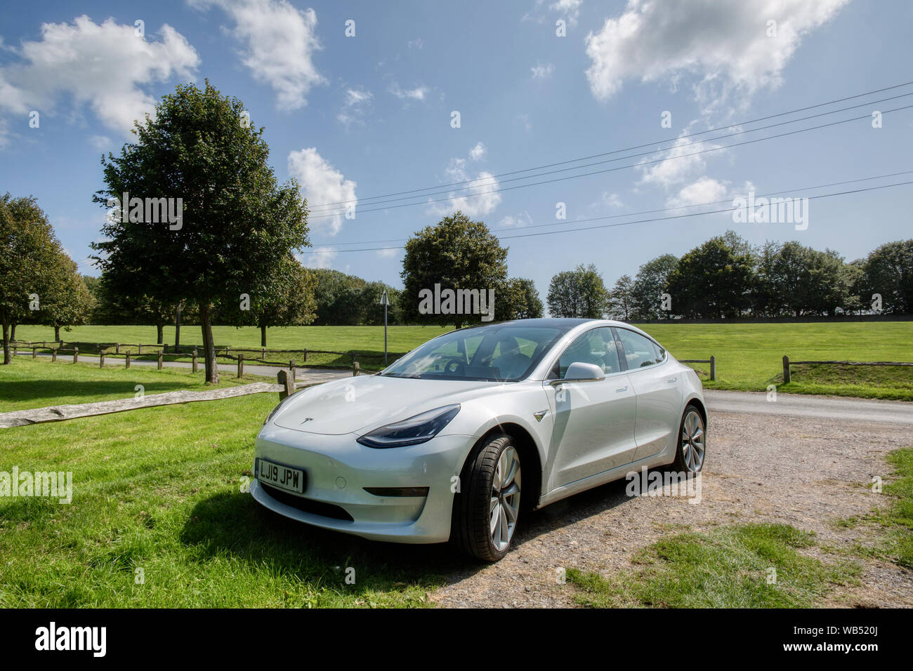Tesla Model 3 Stock Photo
