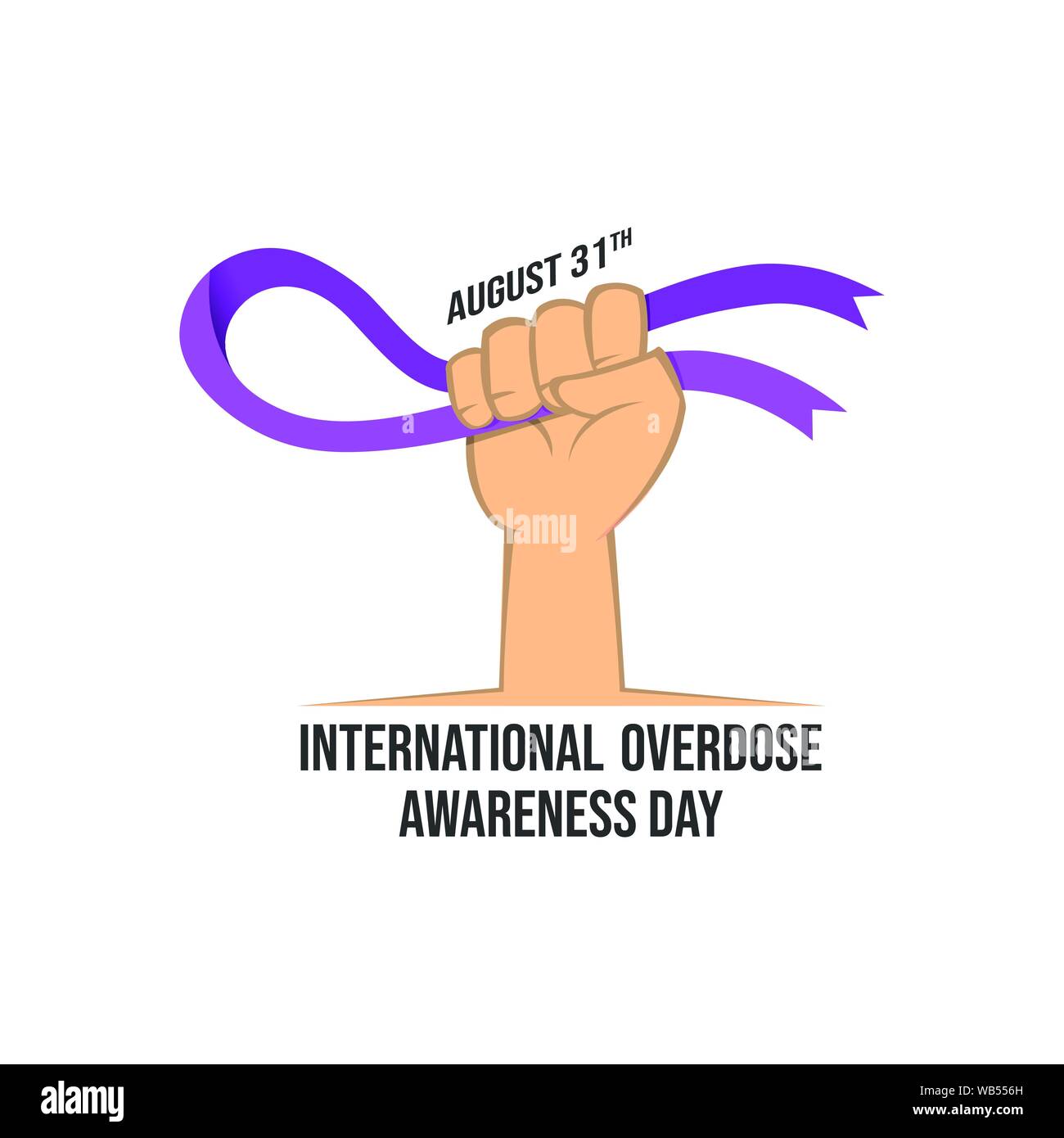 International overdose awareness day vector banner design image illustration Stock Vector