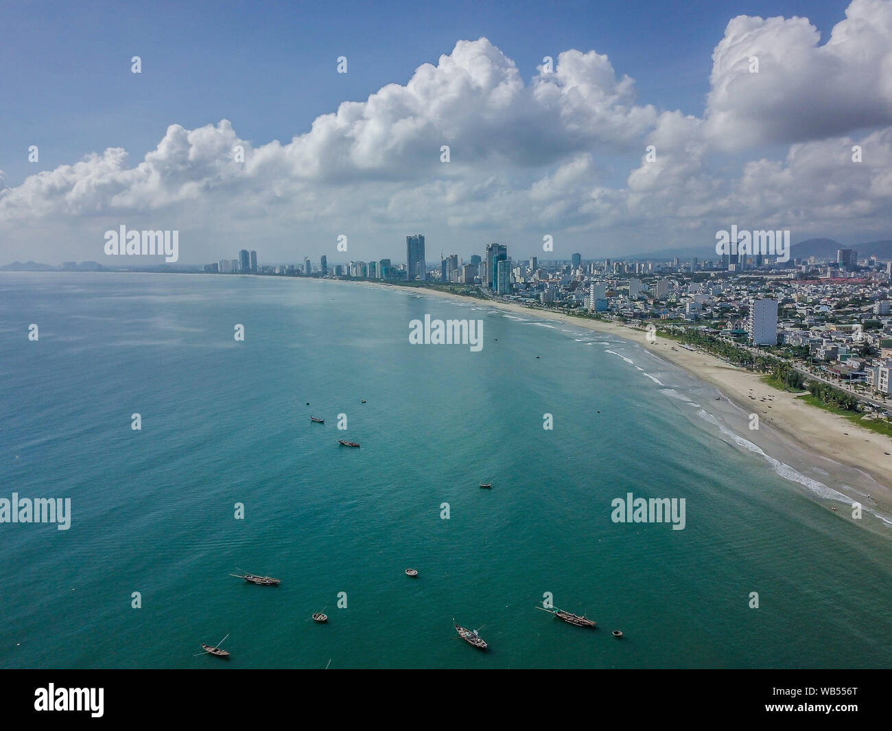 Beach view in Da Nang, Central Vietnam Stock Photo