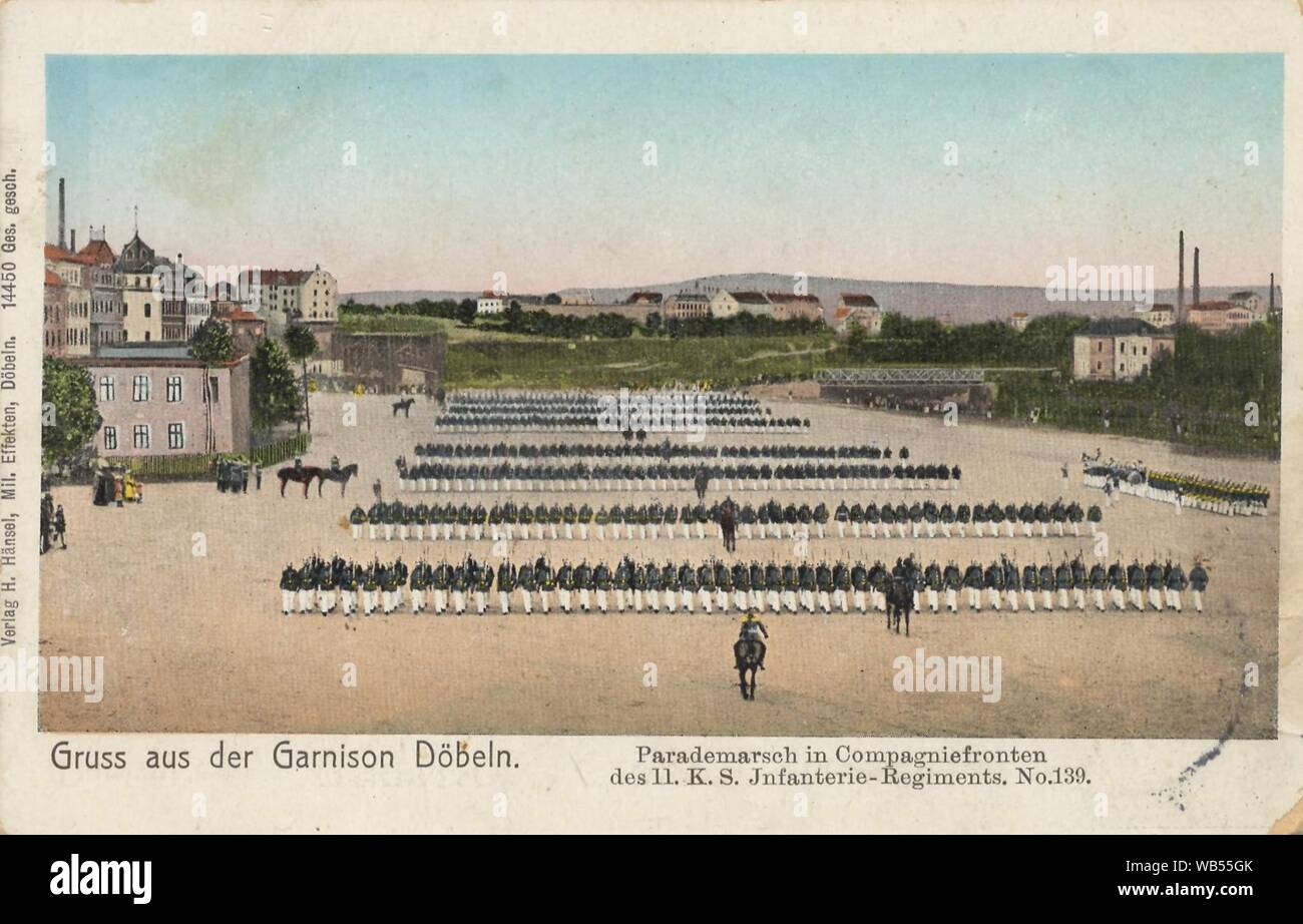 Döbeln, Sachsen - Garnison, Parademarsch Stock Photo