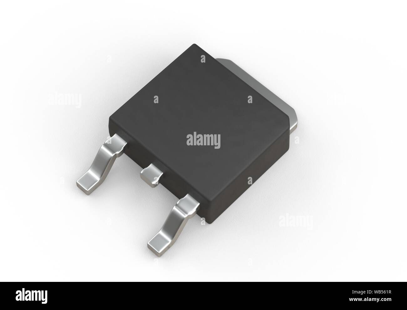 SMD SOT-23 electronic transistor isolated on white 3d render Stock ...