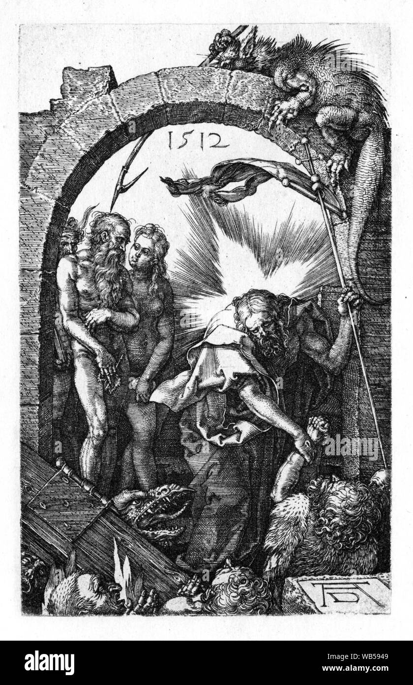 Dürer, Kupferstichpassion 14, Vorhölle. Stock Photo