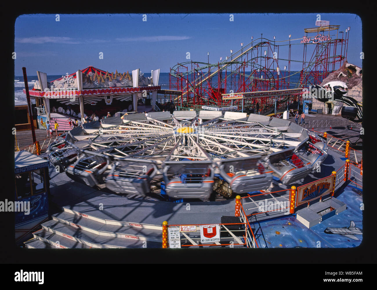 Enterprise above, Seaside Heights, New Jersey Stock Photo