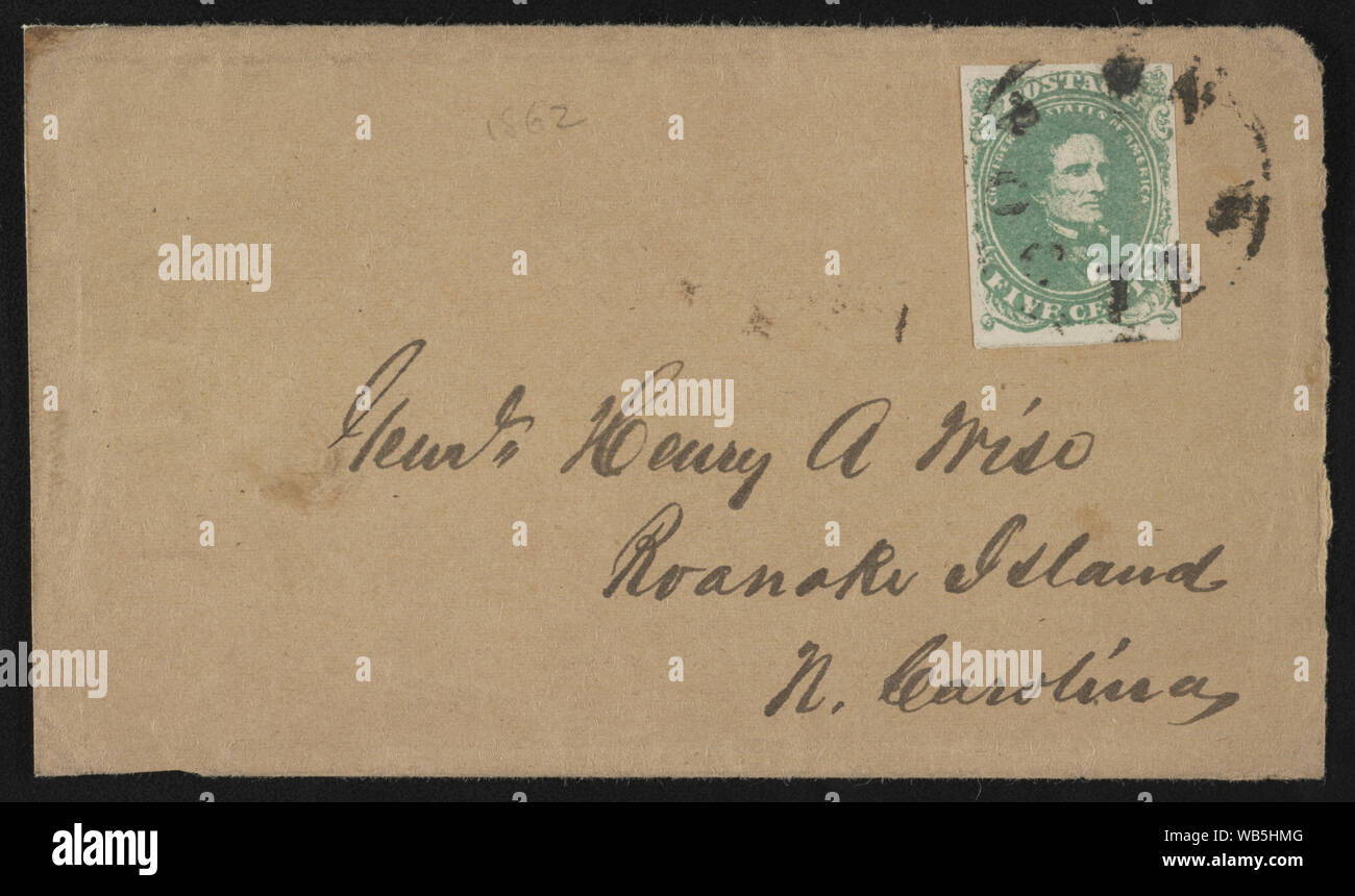 Envelope addressed to Genl. Henry A. Wise, Roanoke Island, N. Carolina Abstract/medium: 1 item. Stock Photo