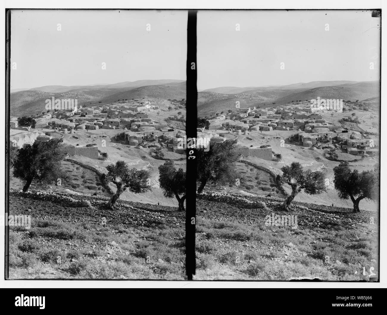 Environs of Jerusalem. Village of K'fr Malek. Typical Judean village Abstract/medium: G. Eric and Edith Matson Photograph Collection Stock Photo
