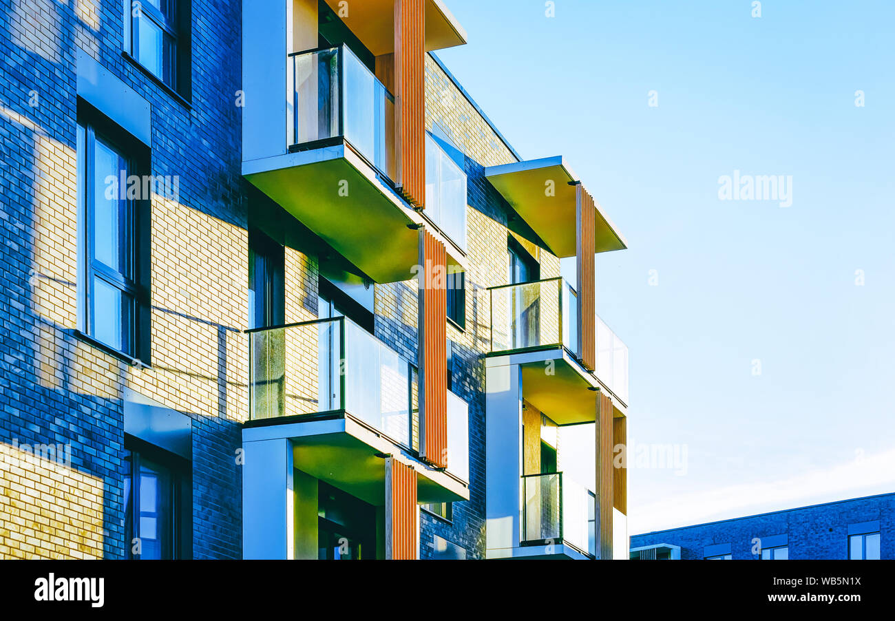 Curated visual reference: Fresh Look at Eu Modern Luxury Apartment Building Architecture Concept Stock Photo