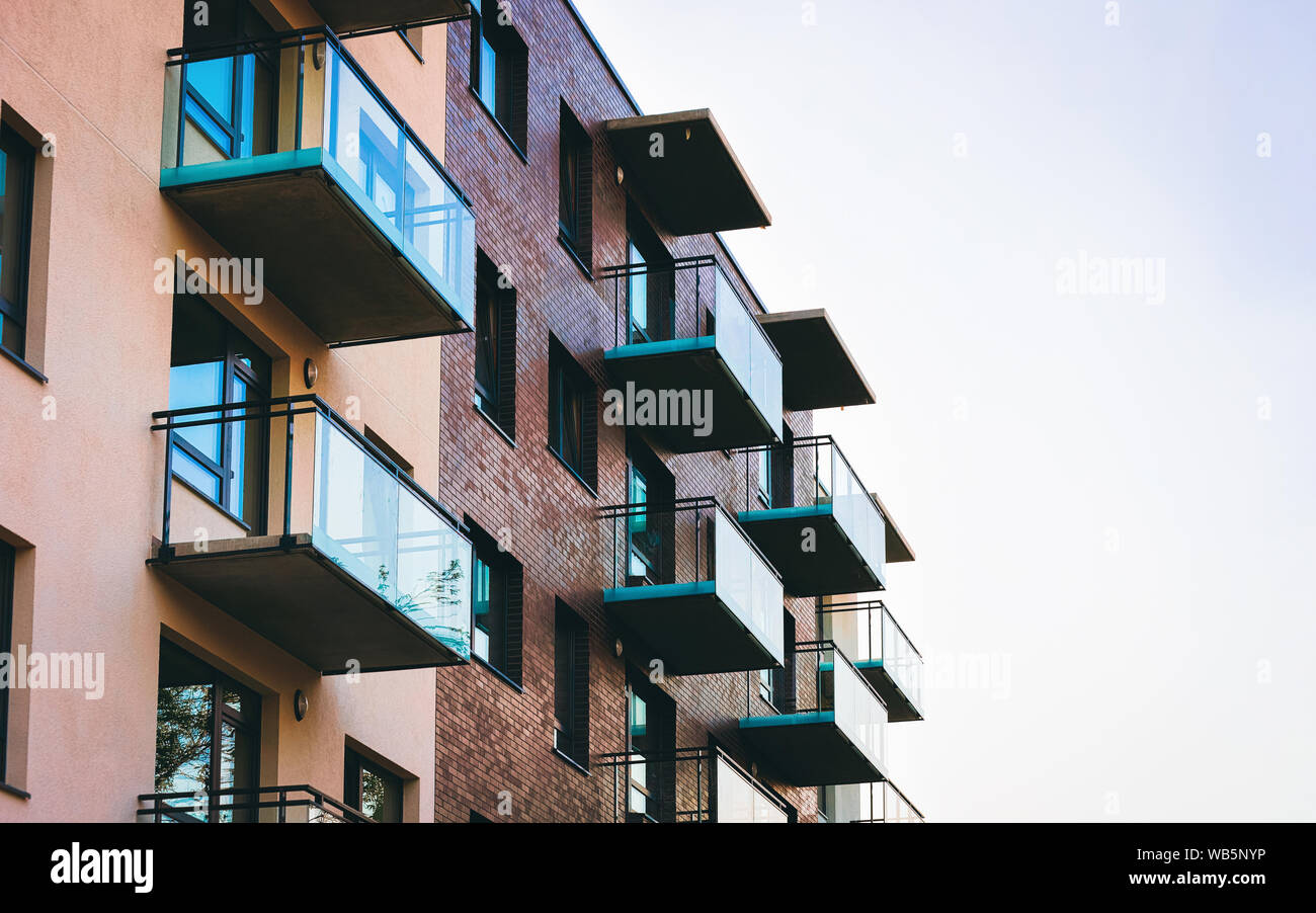 Fresh Look at Eu Modern Apartment Building Flat Architecture Concept Residential