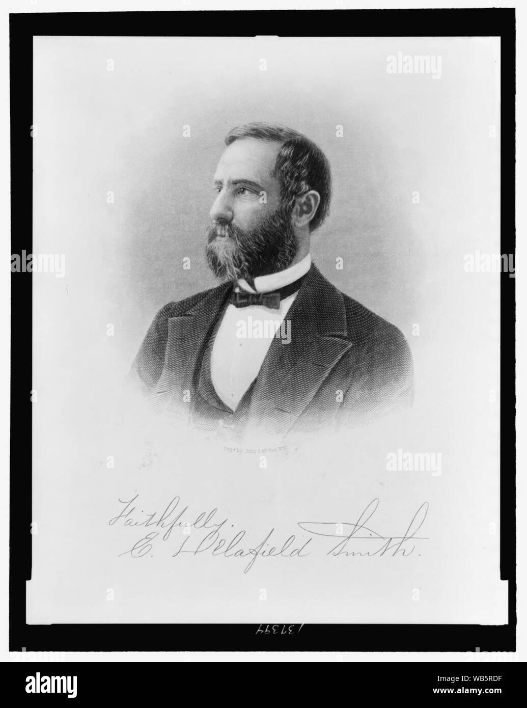 E. Delafield Smith, head-and-shoulders portrait, facing left) - Engd by John C. McRae, N.Y Stock Photo