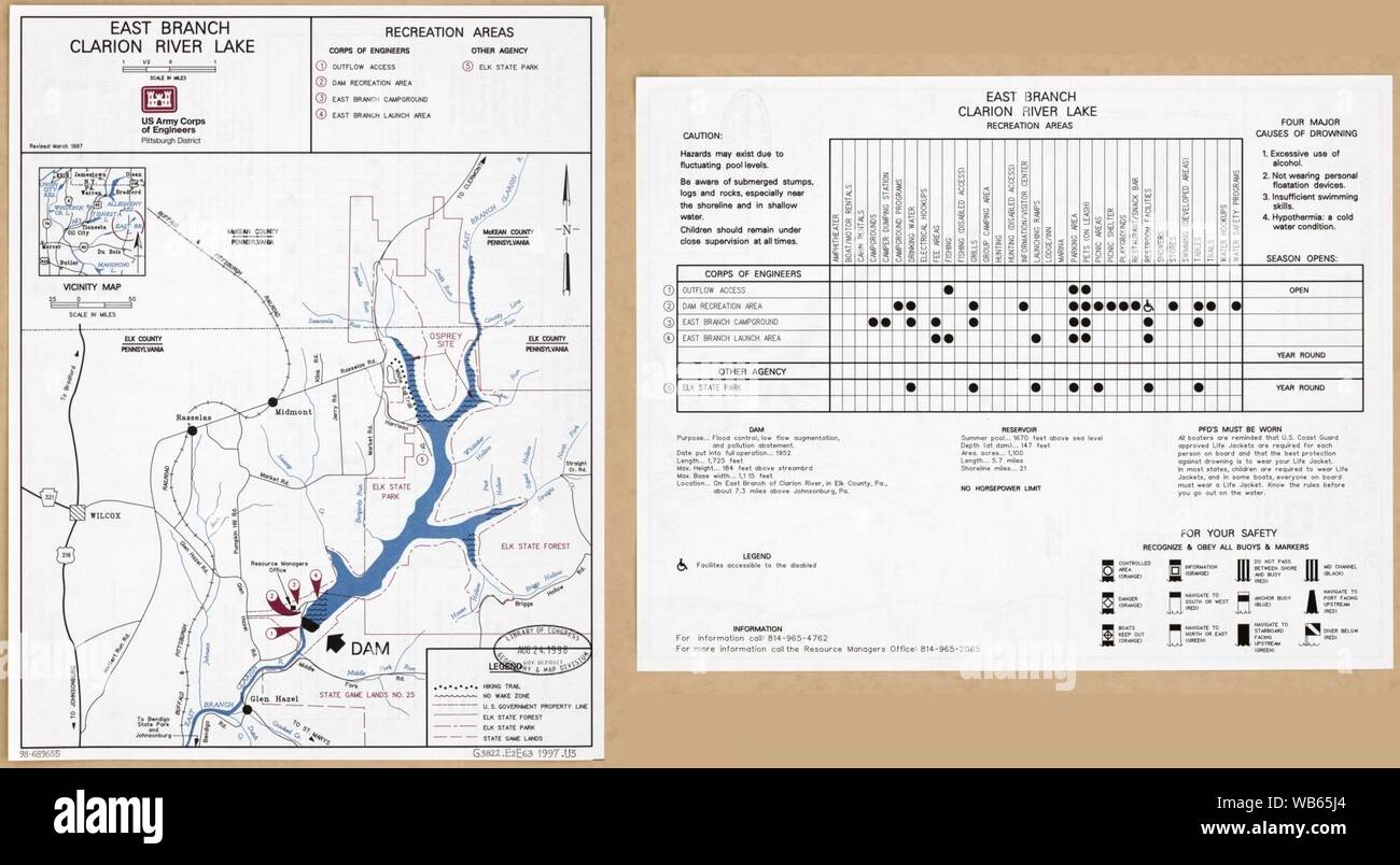 East Branch Clarion River Lake Stock Photo Alamy