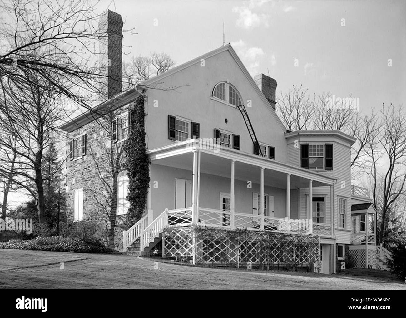 East rear elevation Ridgeland Mansion Stock Photo Alamy