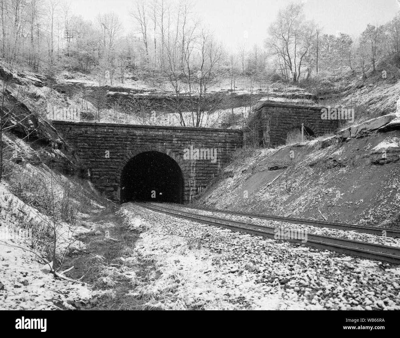 East Portal Kingwood Tunnel original HAER WV1. Stock Photo