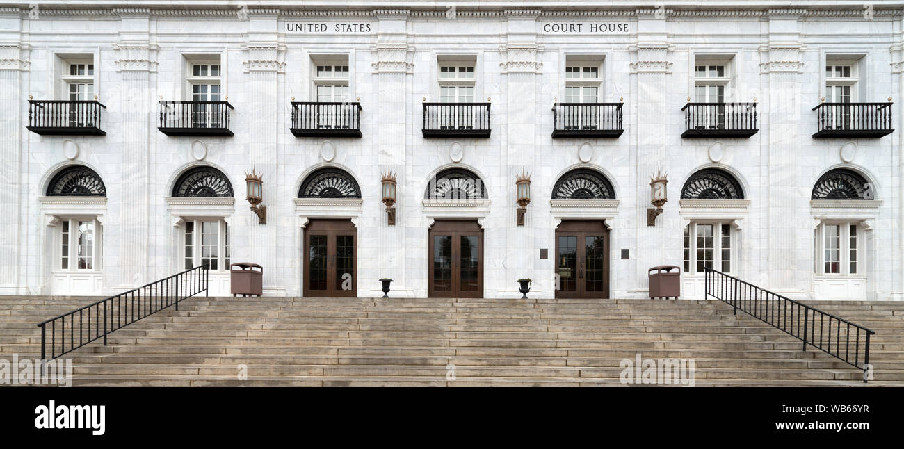 Exterior. U.S. Court House, Augusta, Stock Photo Alamy
